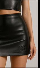 Fashionable Versatile Women's Top And Short Skirt - kinko