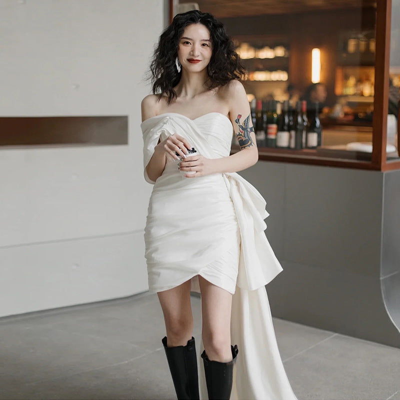 Light Wedding Gown Short Women - kinko