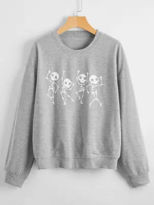 Neues High Street Darkness Retro-Kopf-Print-T-Shirt mit lockeren Kurzarmärmeln für Damen, modisches Sweatshirt