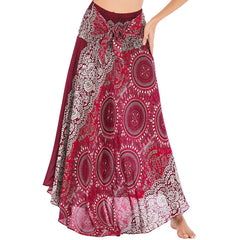 Casual Half-length Beach Vacation Two-way Large Swing Skirt - kinko