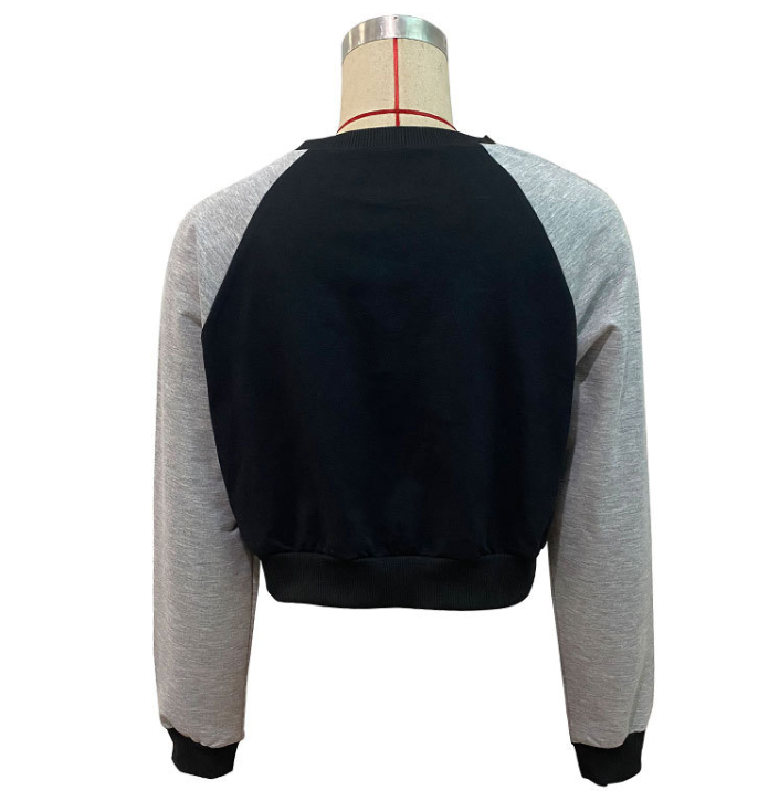 Autumn Women Clothing Long Sleeve Short Autumn Sweatshirt - kinko Global Holdings inc
