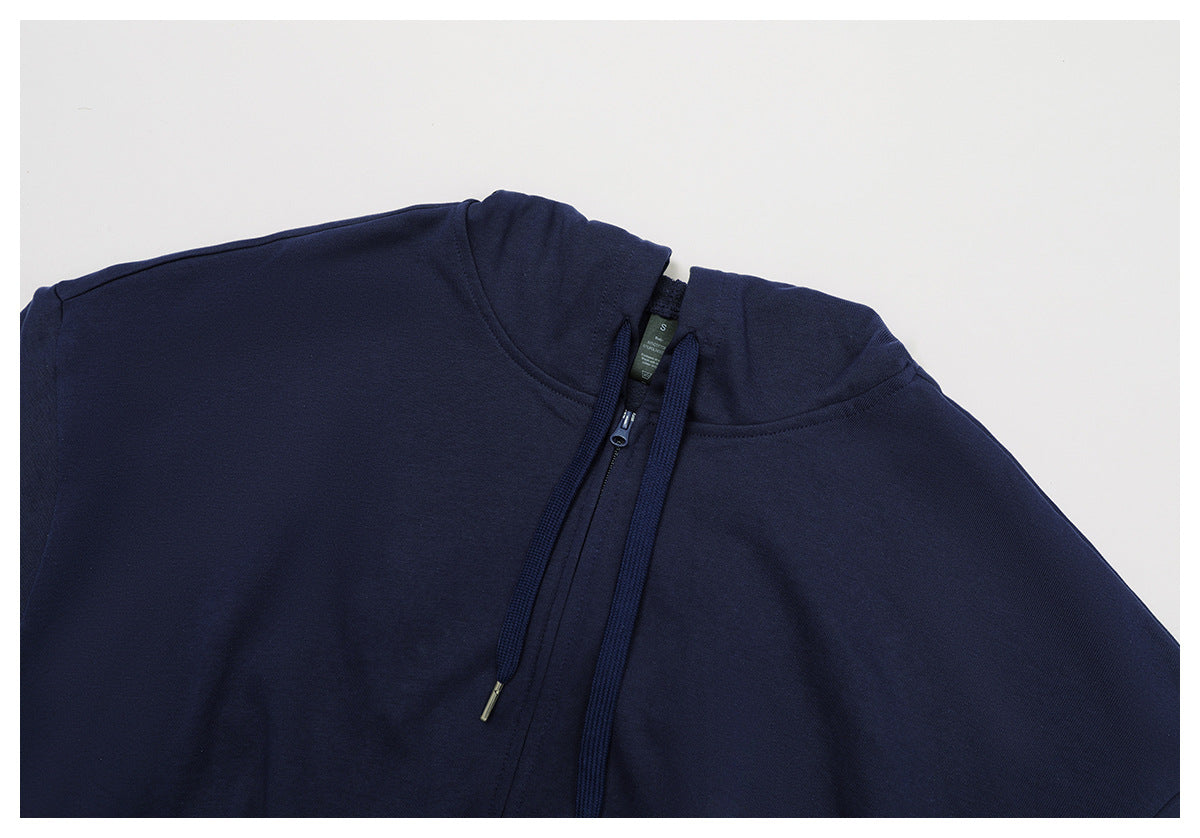 Autumn Winter Zipper Sports Sweater Hooded Casual Loose All Matching Hoodie Women Running Fitness Sportswear - kinko Global Holdings inc