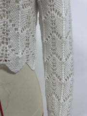 Sommerliche Damenstrickwaren Strandmode Damen einfarbig gestrickte Strandbikini-Badebluse