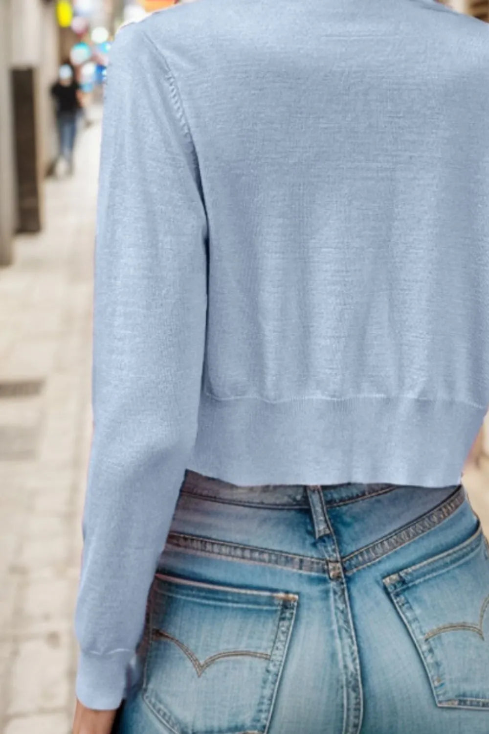 Button Up Long Sleeve Cardigan - kinko