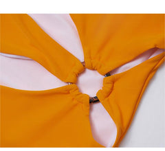 Damen-Bikini mit Neckholder-Slip, einteilig, sexy Triangel-Badeanzug