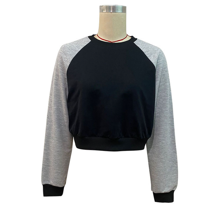 Autumn Women Clothing Long Sleeve Short Autumn Sweatshirt - kinko Global Holdings inc