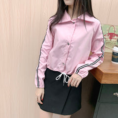 Loose drawstring shirt jacket