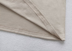 One Piece Pajamas Culottes Summer Solid Color Thin Mid Sleeve Can Be Worn outside Nightdress Loose plus Size Homewear