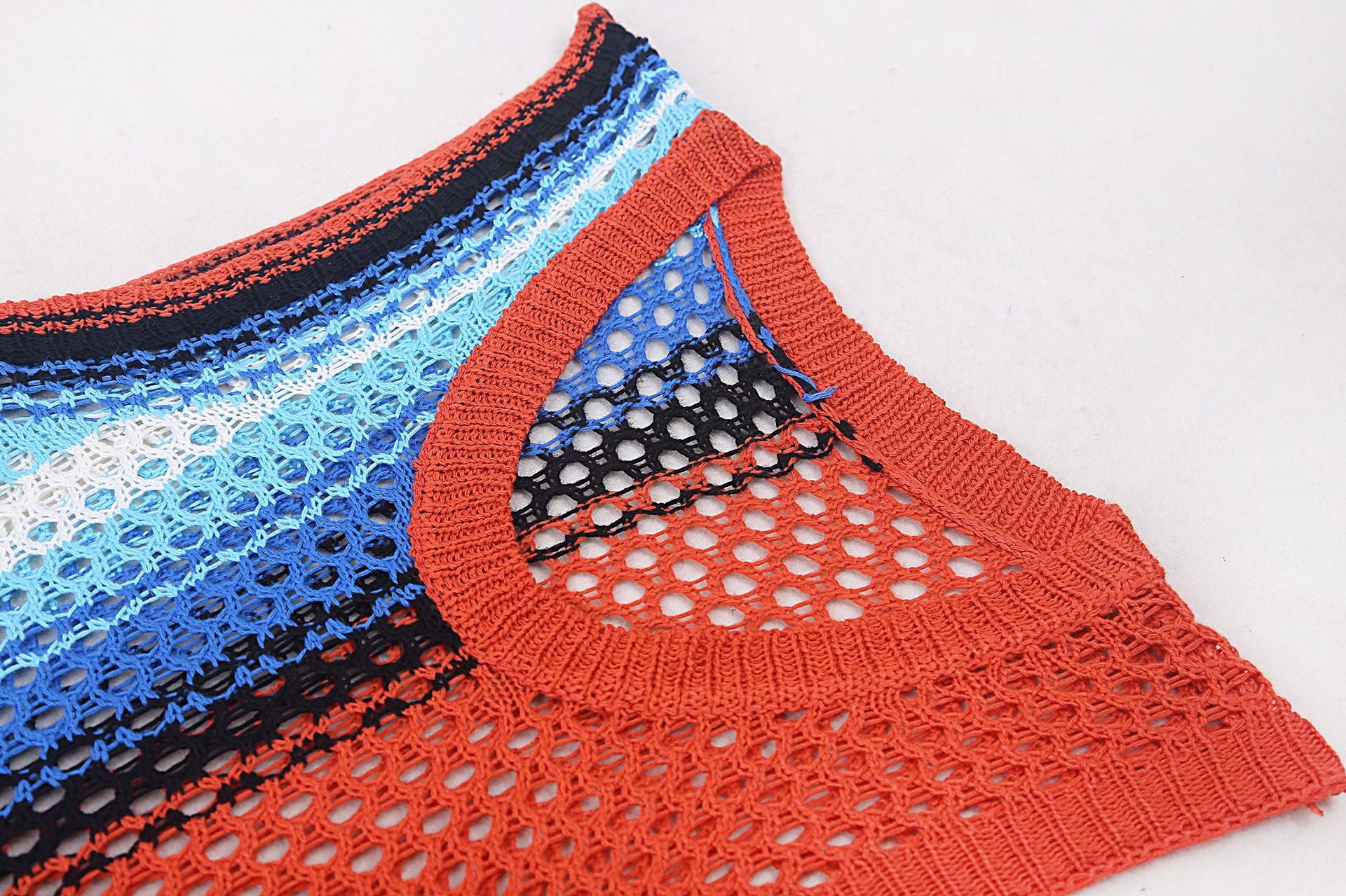 Vest Knit Halter Dress Hollow Out Cutout out Sexy Beach Sun Protection Clothing Vacation Beach Cover Up Swimsuit Outwear - kinko Global Holdings inc