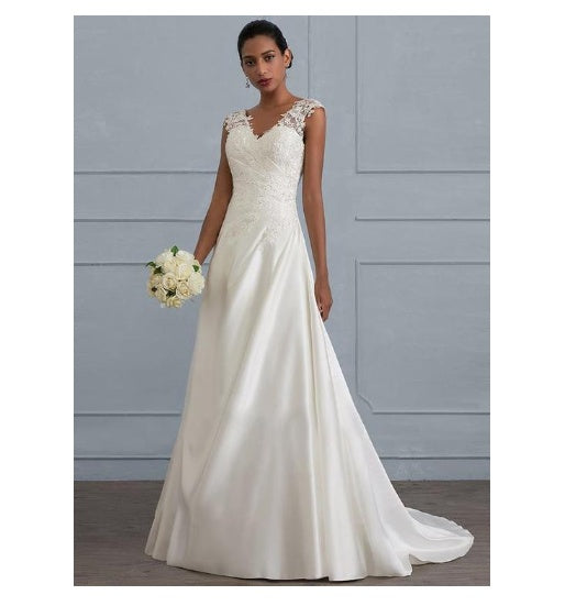 Autumn new white temperament lace dress European wedding bridesmaid backless low collar large size dress long skirt - kinko