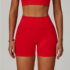 Sollinarry Seamless Knitted Tight Yoga Shorts Women V Shaped Waist Outer Wear Running Sports Quick Drying Fitness Pants