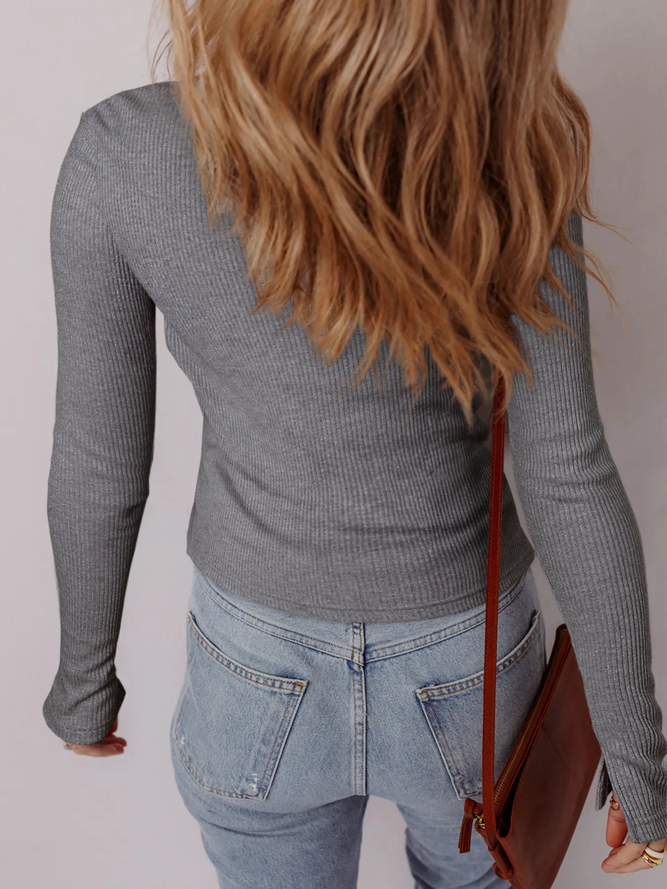 Ribbed Button-Up Cardigan - kinko