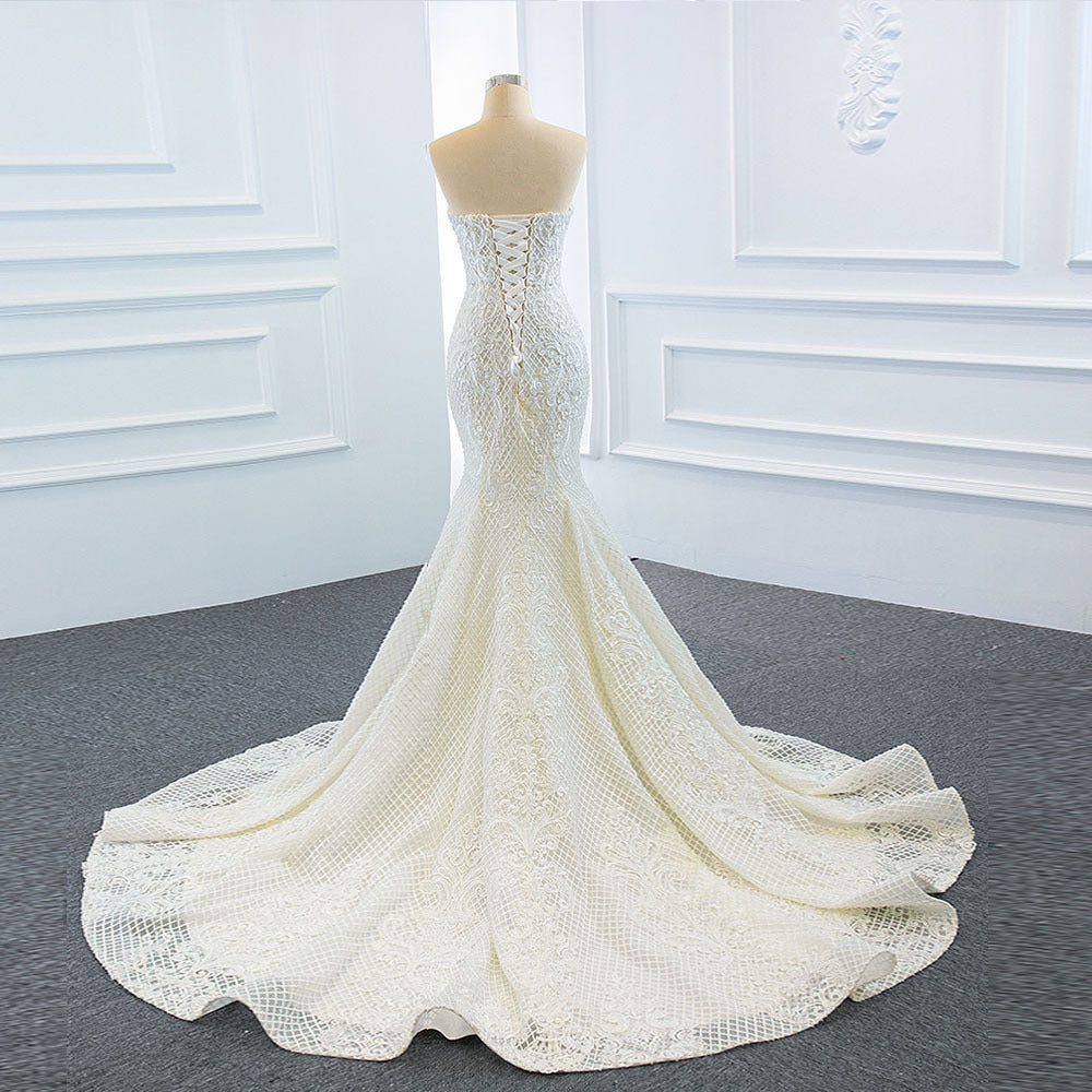 The Wedding Dress Wears Two Fishtail Tail Tube Tops, The Temperament Is Thin And Dreamy - kinko