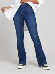 Full Size High-Waisted Flare Jeans Plus Size - kinko
