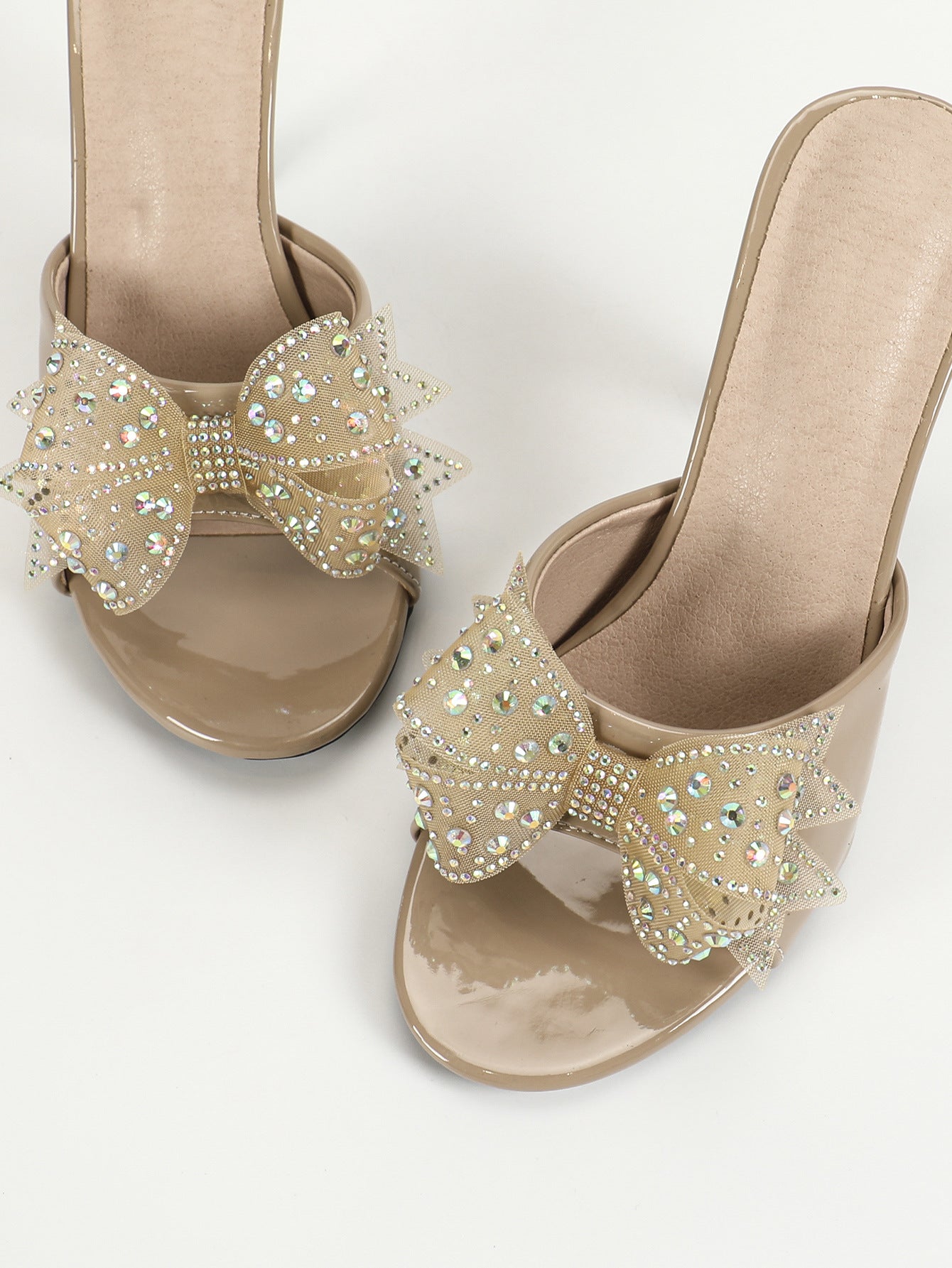 Round Toe Outer Single Stiletto Heel Women Sandals Solid Color Open Toe Sandals - kinko Global Holdings inc