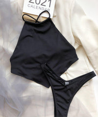 Bellyband Bikini Split Small Sunken Stripe Swimsuit Swimsuit - kinko Global Holdings inc