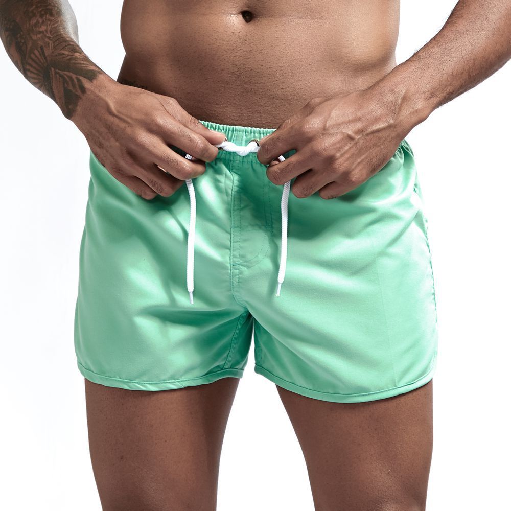 Wrap men's shorts, home pants, smooth beach pants, slim pants, shorts