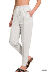 Zenana Drawstring Sweatpants with Pockets - kinko
