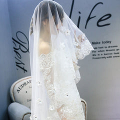 New Style Veil Korean Lace Petal Veil - kinko