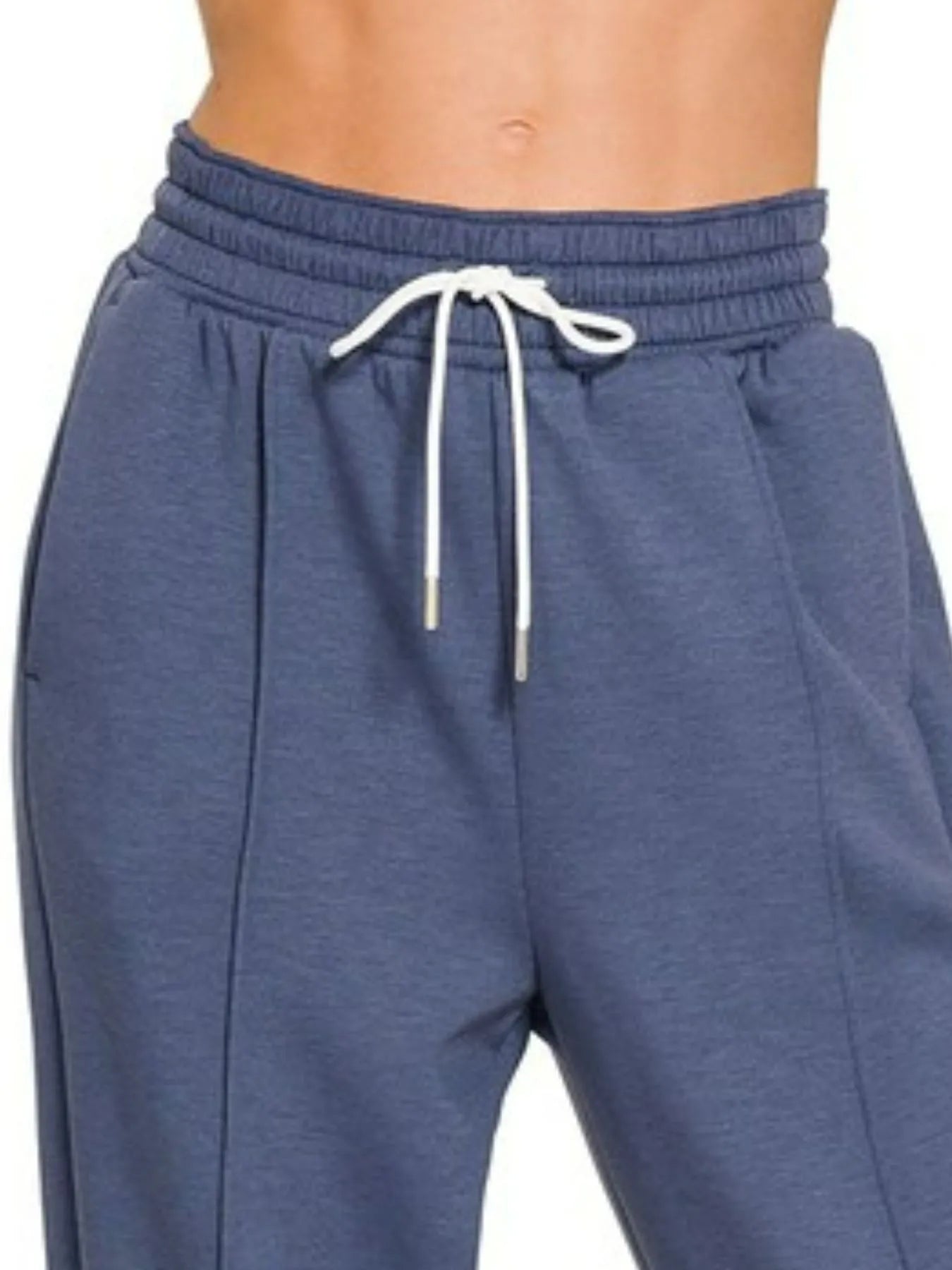 Zenana Drawstring Scuba Sweatpants with Pockets - kinko