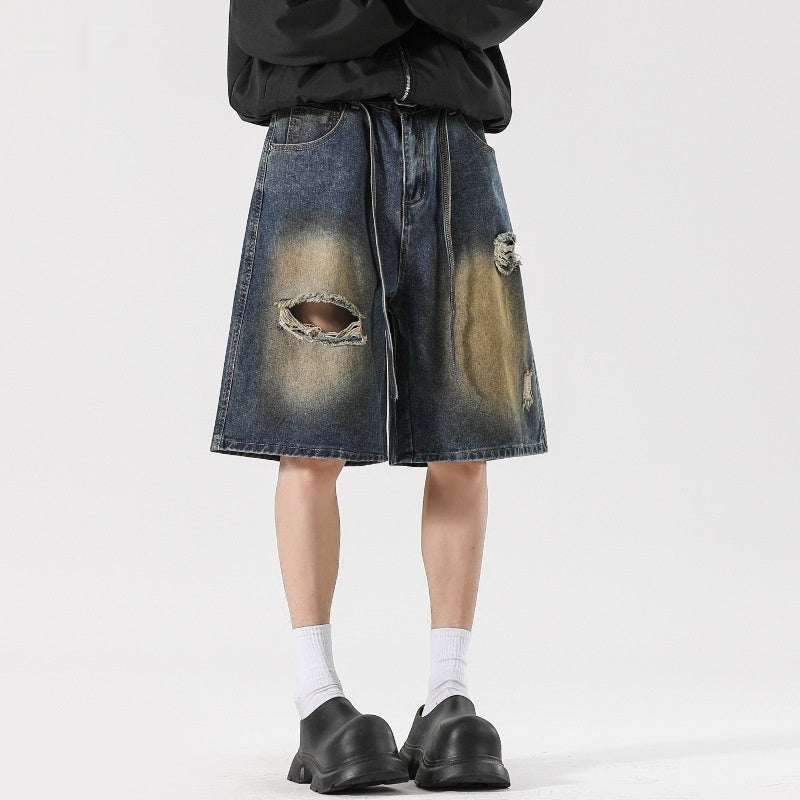 American High Street Make Old Ripped Jeans - kinko