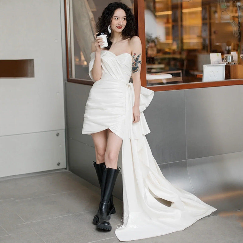 Light Wedding Gown Short Women - kinko
