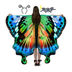 European And American Butterfly Talma Halloween Costume - kinko