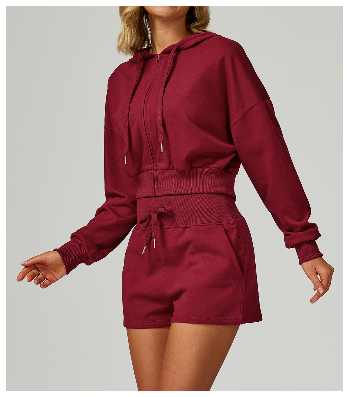 Autumn Winter Zipper Sports Sweater Hooded Casual Loose All Matching Hoodie Women Running Fitness Sportswear - kinko Global Holdings inc