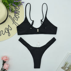 Sexy Bikini-Badeanzug, Dreiecks-Badeanzug für Damen, getrennte Bademode