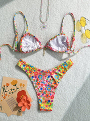 Bikini Small Floral Fresh Sexy Bikini Split Swimsuit Swimwear Women