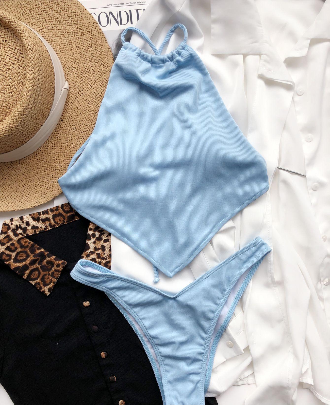 Bellyband Bikini Split Small Sunken Stripe Swimsuit Swimsuit - kinko Global Holdings inc