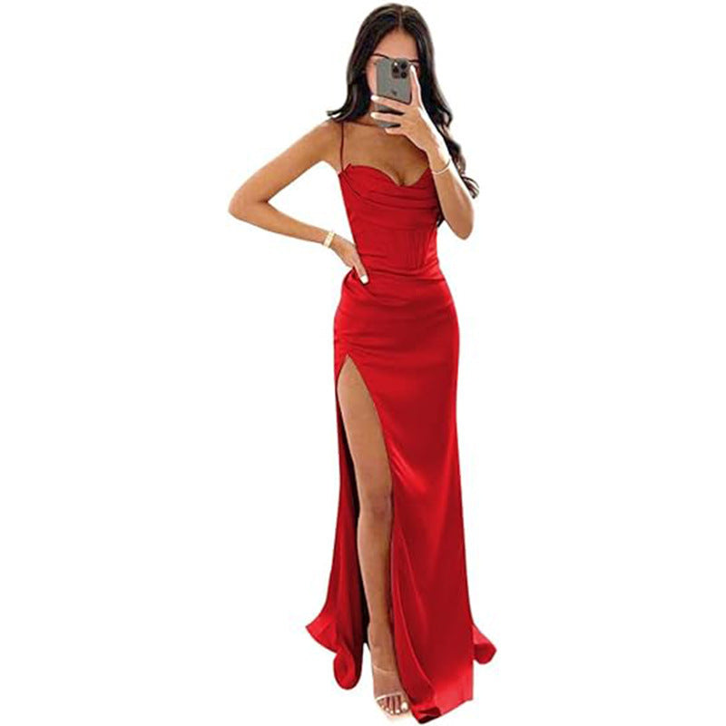European And American Women's Clothing Sleeveless Camisole Evening Dress - kinko