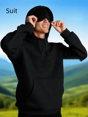 Solid Color Pullover Long Sleeve Sweater Suit - kinko