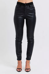 Judy Blue Plus Size HW Faux Leather Skinny Pants - kinko