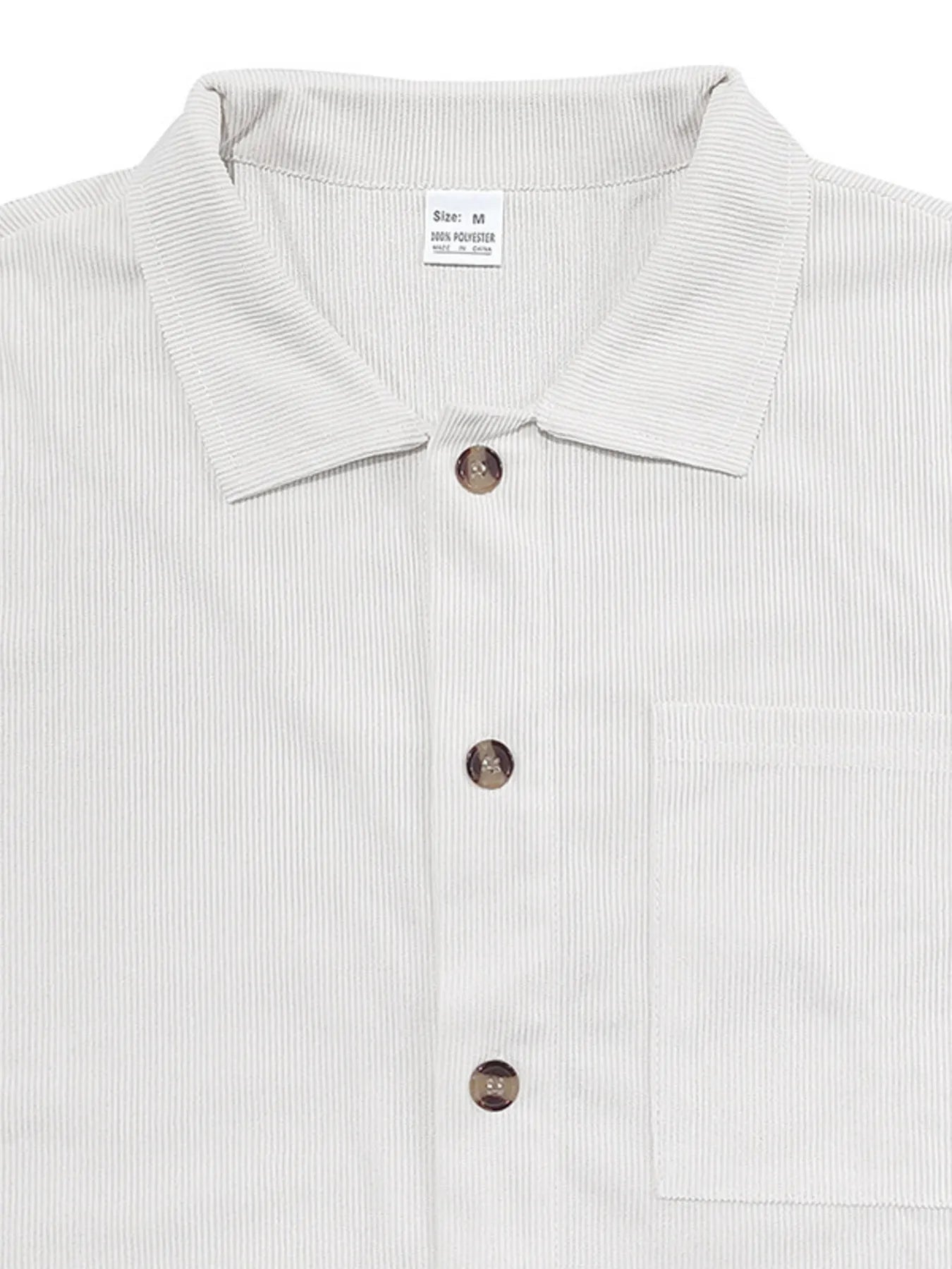 Men's Full Size Button Up Top and Shorts Set Plus Size - kinko