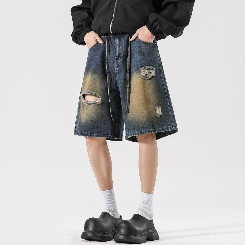 American High Street Make Old Ripped Jeans - kinko
