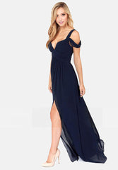 Long Floor Length Elegant Greek Style Pleated Dress - kinko