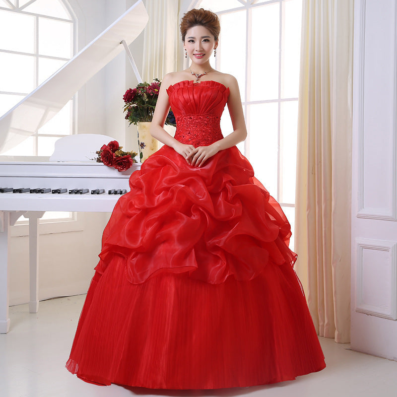 New Bustier Korean Princess Thin Wedding Dress - kinko