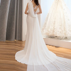 Mid-waist Dream See-through Super Fairy Light Wedding Dress - kinko