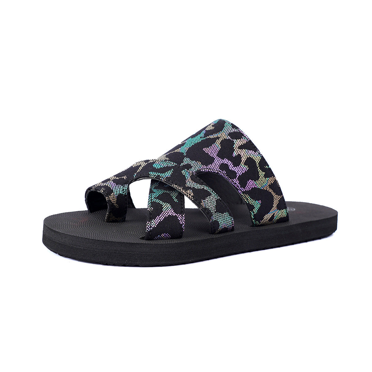 Toe Covering Color Platform Slippers Women Ethnic Beach Slippers - kinko Global Holdings inc