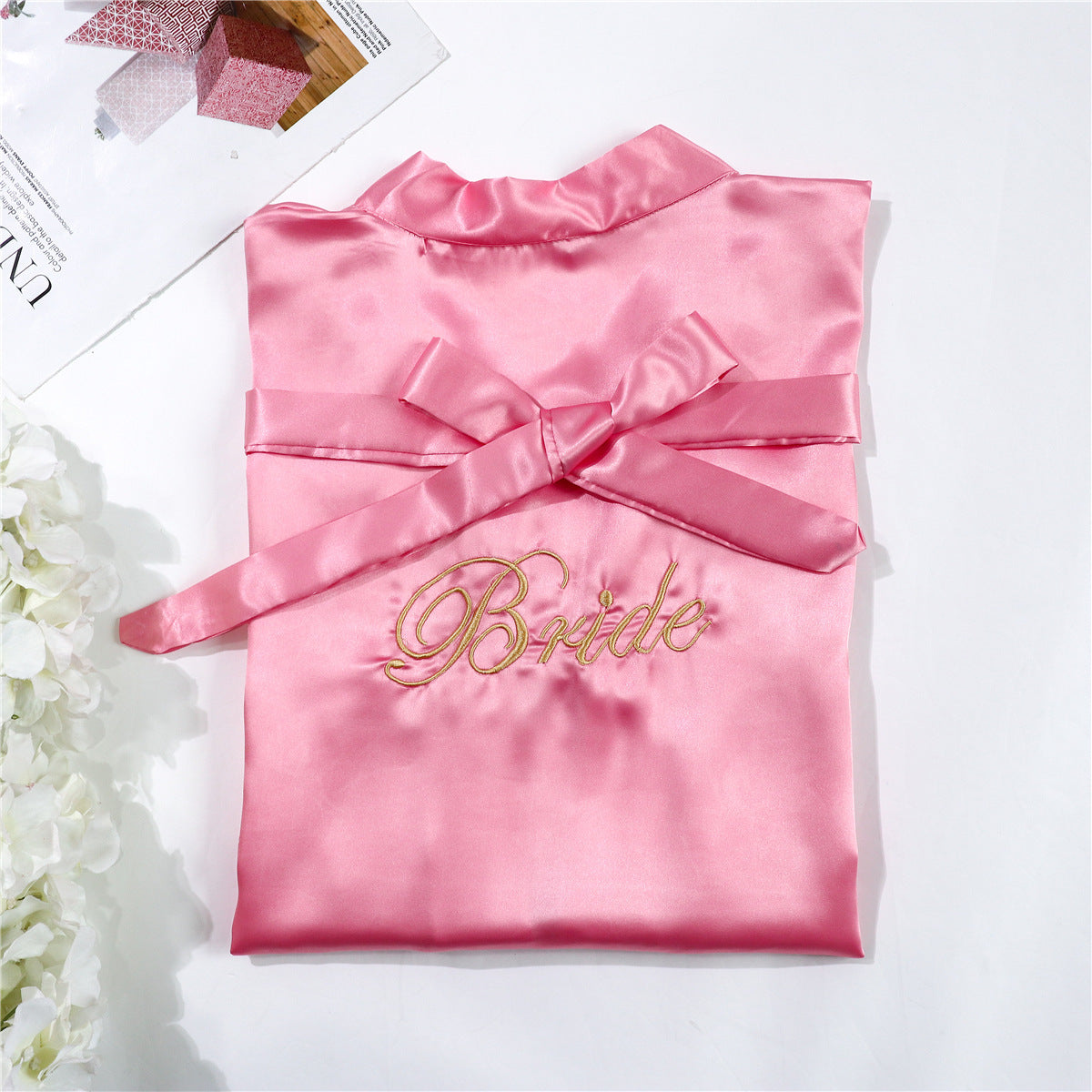 Bridal pajamas simulation silk nightgown - kinko
