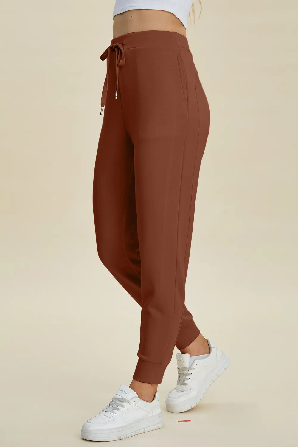 Basic Bae Full Size Air Scuba Drawstring High Waist Joggers - kinko