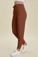 Basic Bae Full Size Air Scuba Drawstring High Waist Joggers - kinko