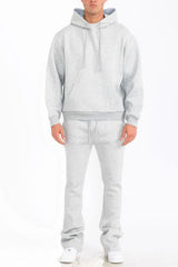 WEIV Men's Fleece Hoodie and Flare Pant Set - kinko