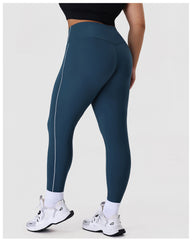 Plus Size Sports High Elastic Yoga Tights Flab Hiding Slim Fitness Pants Outdoor Running Sportswear