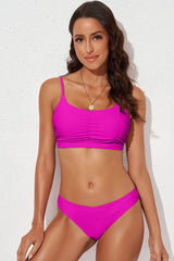 Scoop Neck Sleeveless Swim Set - kinko