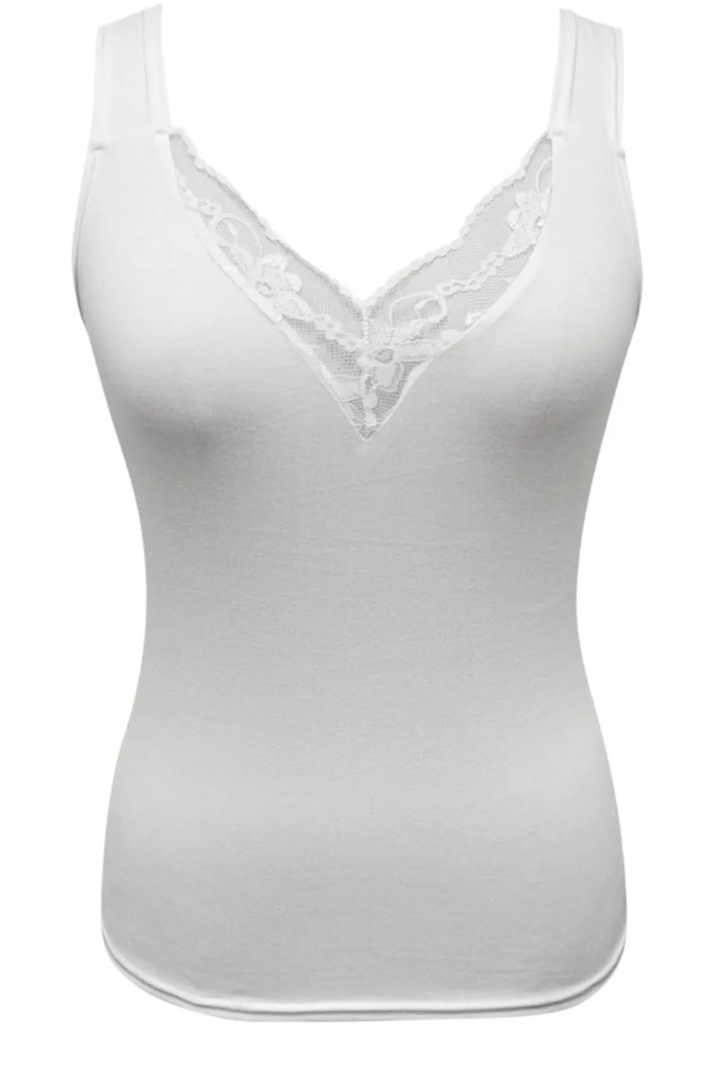 Full Size Lace Detail V-Neck Tank Plus Size - kinko
