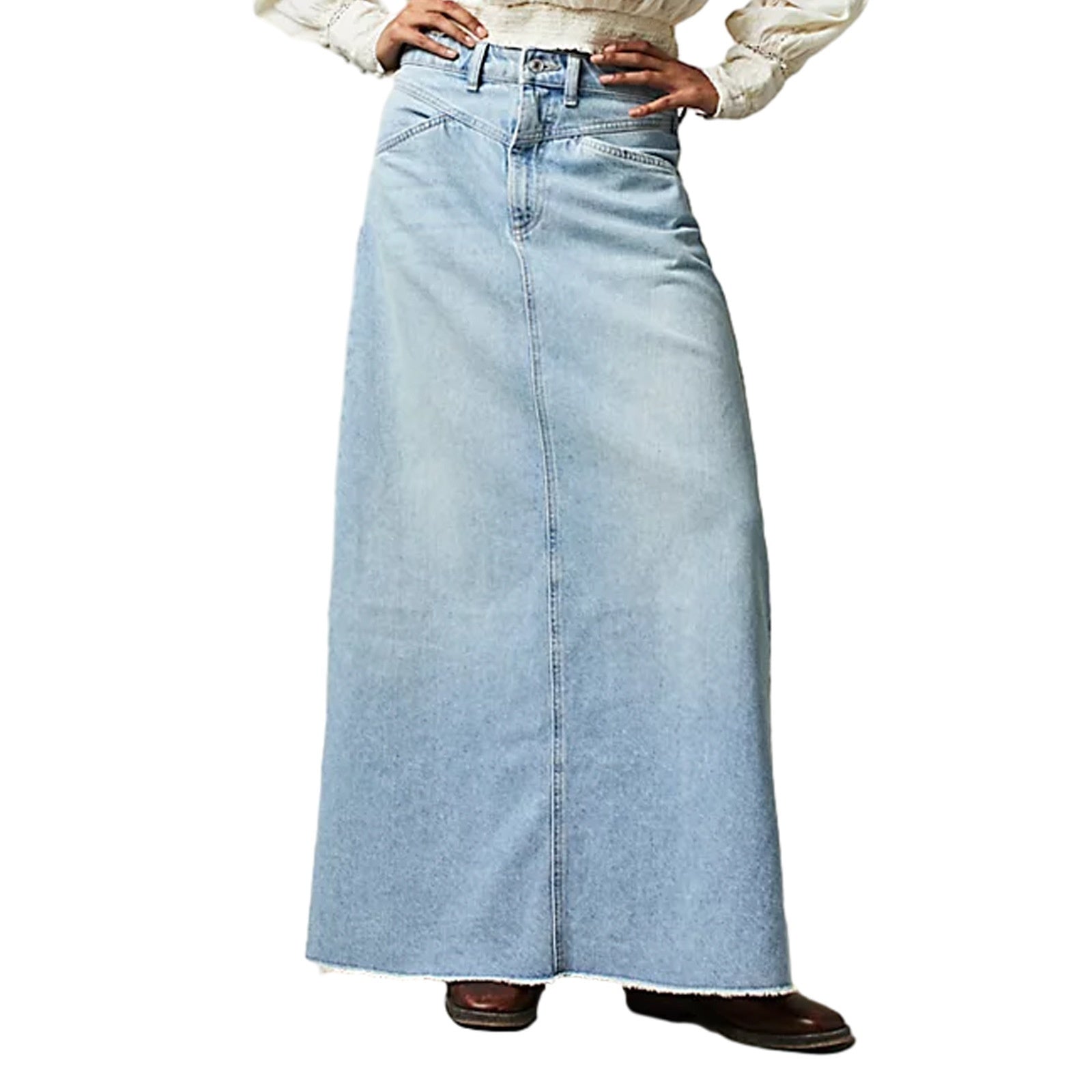 Women's Loose Straight Casual Denim Skirt - kinko