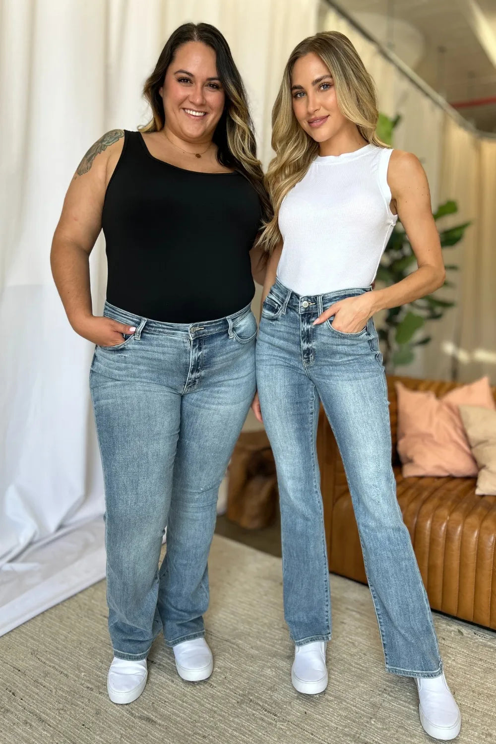 Judy Blue Full Size Medium Rise Bootcut Jeans - kinko