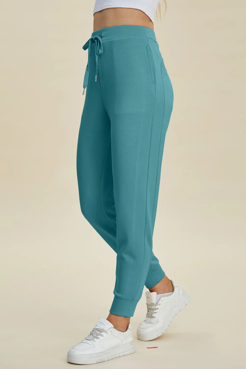 Basic Bae Full Size Air Scuba Drawstring High Waist Joggers - kinko